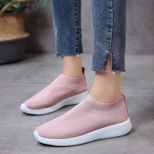 Title 3, Womens Plus Size Fly-knit Socks Shoes Elastic ...