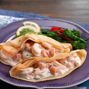 Rich Seafood Crepes