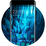 Neon Blue Live Wallpaper & Icon Pack  Icon