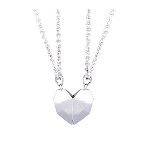 Title 2, Couple Necklace with Magnetic Attraction, Femal...