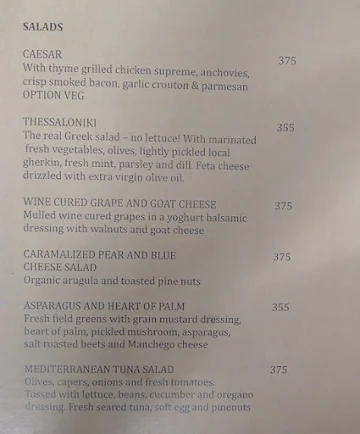 Olive Beach menu 