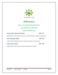 The Real Green Cafe menu 2