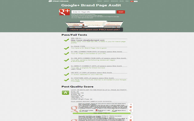 GPlus Business Page Audit Tool chrome extension