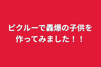 ピクルーで轟爆の子供を作ってみました！！