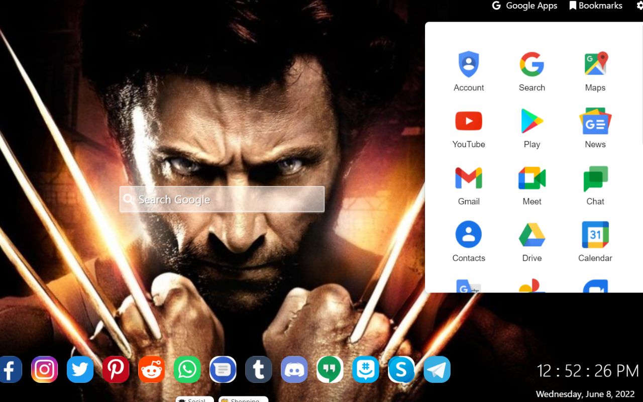 Wolverine Wallpaper New Tab Theme [Install] Preview image 3