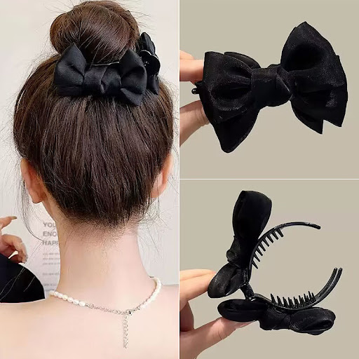 Title 7, Elegant Bow Bun Grip for Female Online Influencer