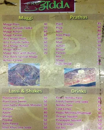 Chai Adda menu 