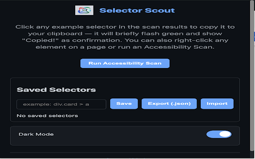 Selector Scout screenshot 1
