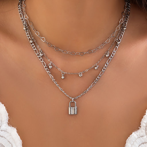 Title 1, Womens Simple Slim Chain Multi-layer Imitation...
