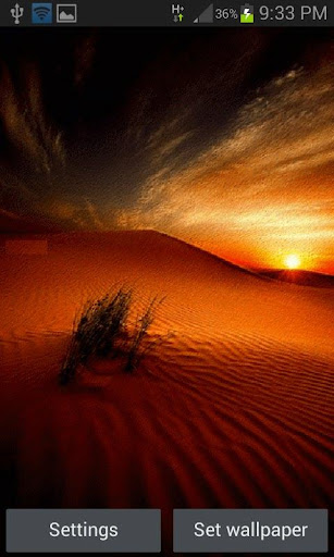 Desert Sunset Live Wallpaper