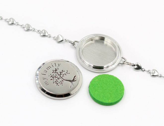 Roestvrijstalen sieraden pentagram uitgehold parfumarmband diffuser armband