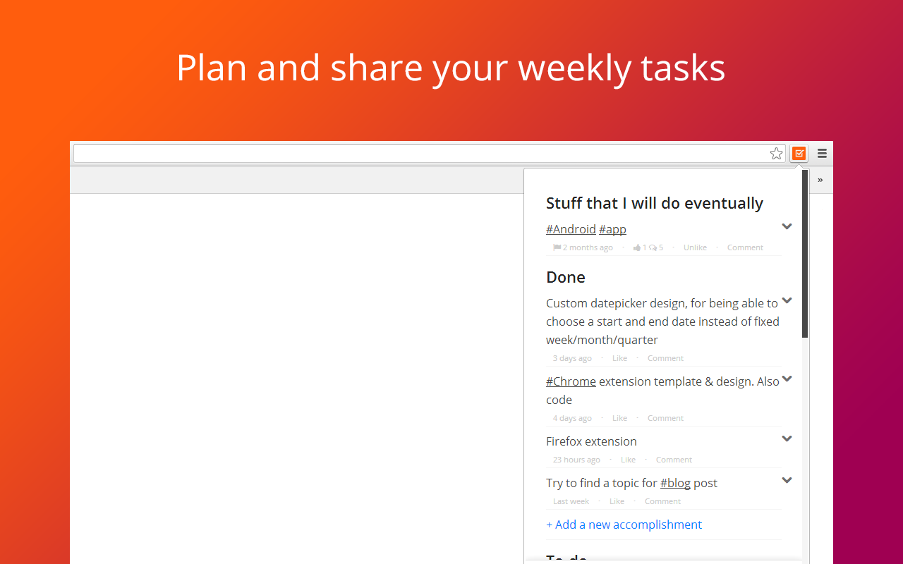 Weekdone - Plan and share your weekly tasks Preview image 3