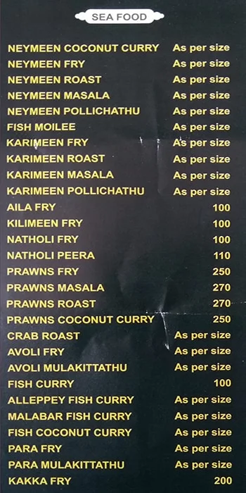 Annie's - Kerala Kitchen menu 