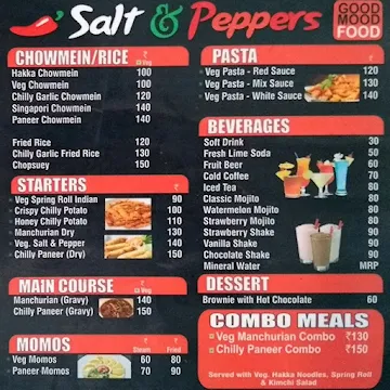 Salt & Peppers menu 