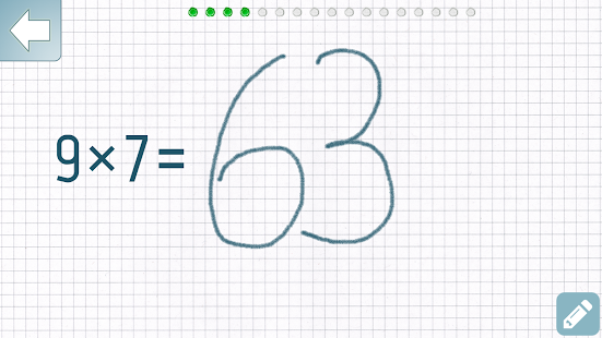 Screenshot des Multiplikations-Mathematiktrainers