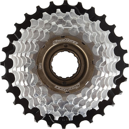 SunRace MF-M2A 7sp Freewheel - 14-28T - Silver - Black