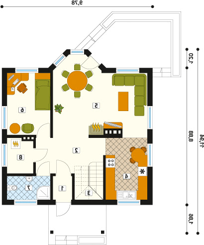 Pliszka 2 dr-S - Rzut parteru