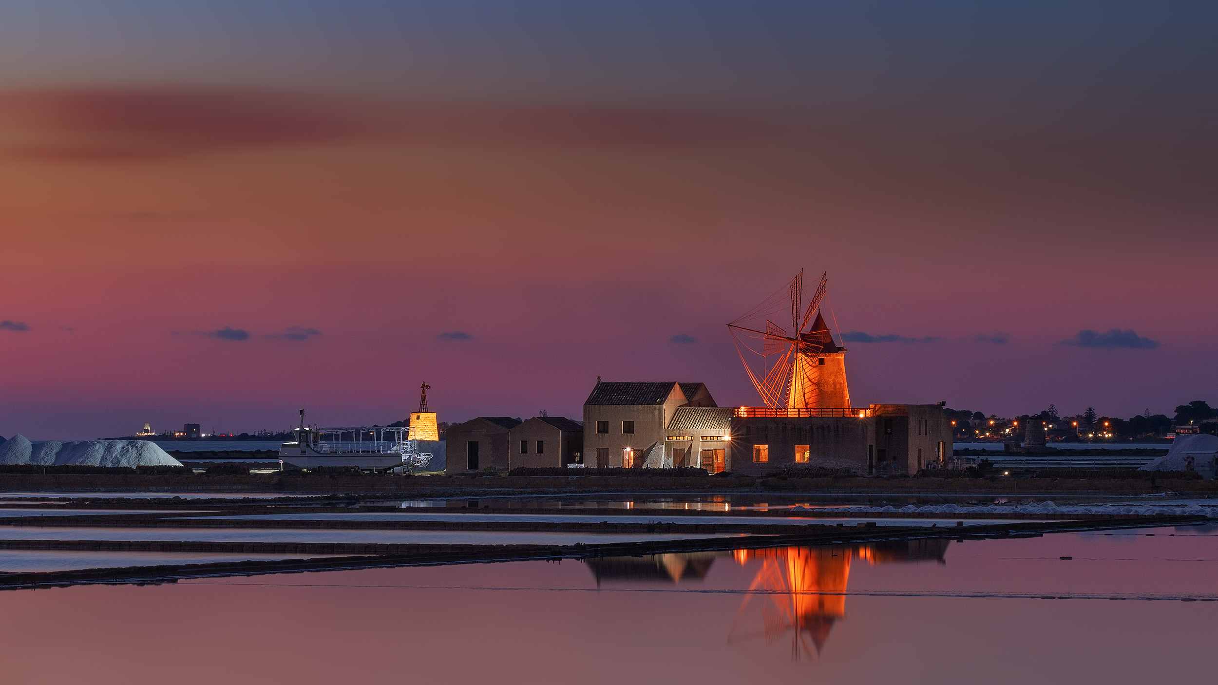 Tramonto nelle saline di ricocavallo 