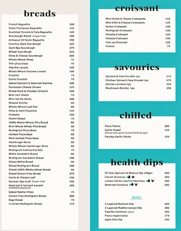 The Cafe By Foodhall menu 