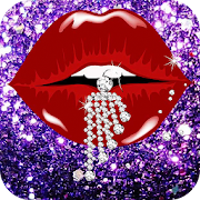 Purple Diamond Red Lip Theme  Icon