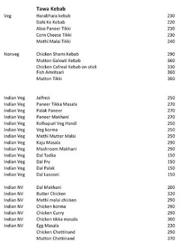 Kebabwala & Co menu 