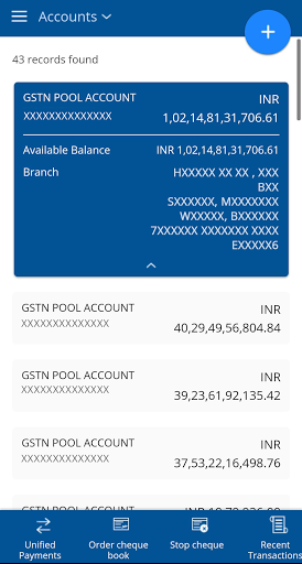 Screenshot HDFC Bank Corp Mobile banking