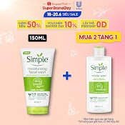 Sữa Rửa Mặt Simple Giúp Dưỡng Ẩm Cho Da Trông Khỏe Và Mịn Màng 150Ml [Chính Hãng Độc Quyền] [Diện Mạo Mới]