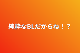 純粋なBLだからね！？