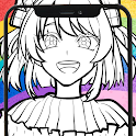 Draw Coloring Colorful Peach icon