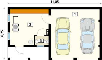 MS-G1 - Rzut garażu