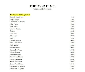 The Food Place menu 