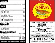 Anna Dosa King menu 1