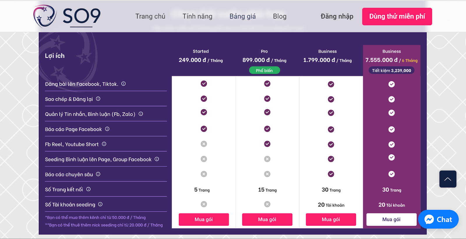 Công cụ seeding Facebook SO9