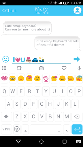 Concise White Emoji Keyboard