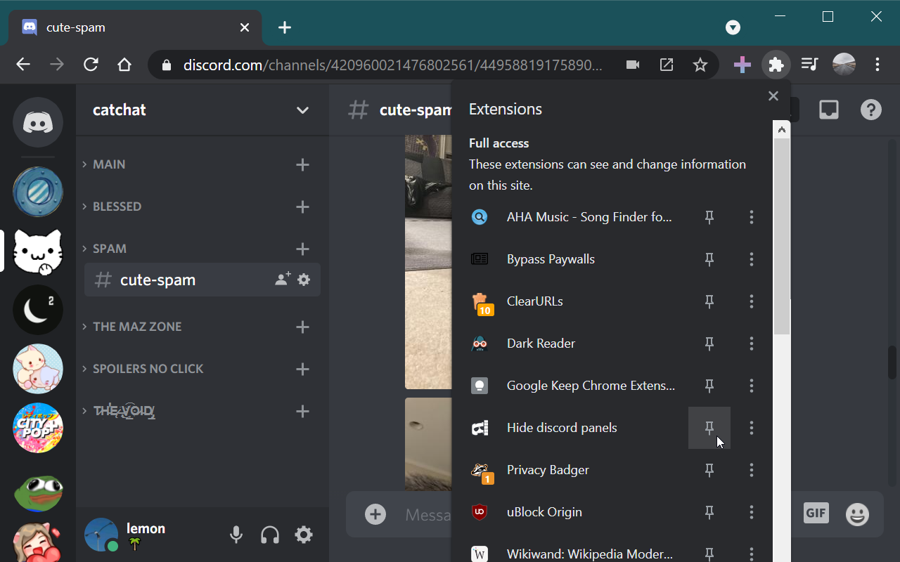 Hide Discord Panels Preview image 3