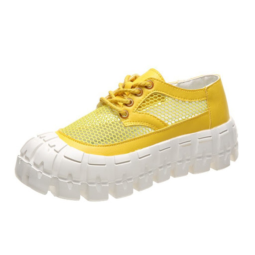 Title 4, Womens round-toe platform sole mid-heel lace-u...