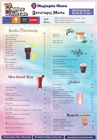 Rainbow Fizz menu 1