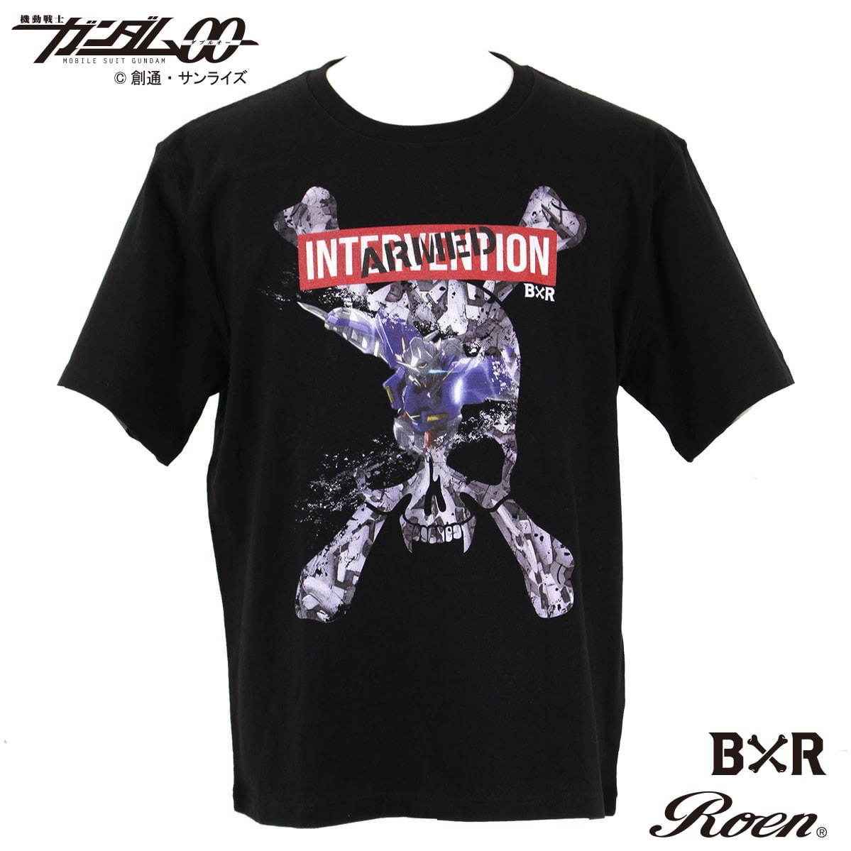 ロエン バンダイ B R アニメ 機動戦士ガンダム00 Tシャツ ガンダムエクシアがスカルを切り裂く Trill トリル