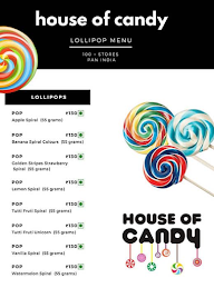 House of Candy menu 1