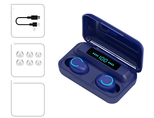 Title 5, New Private Model F9-9 Bluetooth Headset 5.0 Bi...