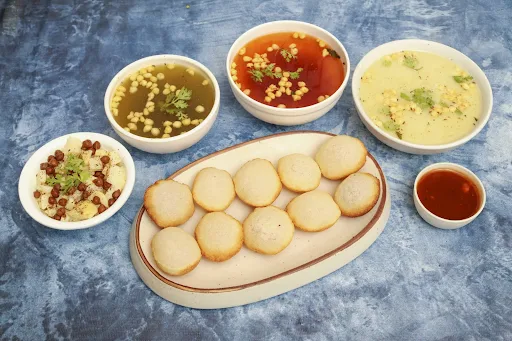 Gol Gappe [10 Pieces, Tiranga 3 Types Of Water