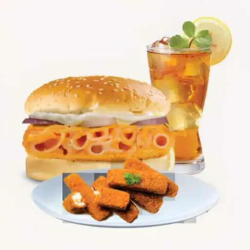 Me 4 ( Mac N' Cheese Burger + Paneer Fries + Drink )