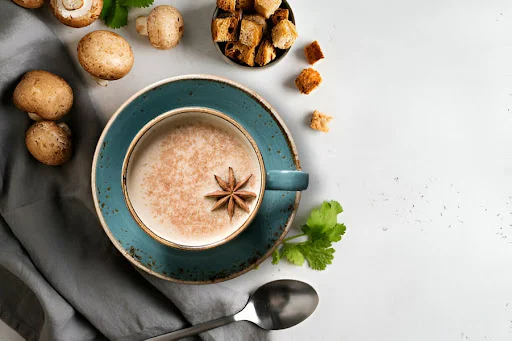 Mushroom Cinnamon Cappuccino (Veg/Chicken)