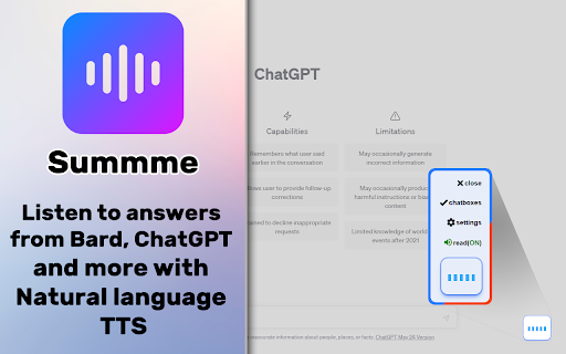 Summme - Text to Speech (TTS) for AI Chatbots