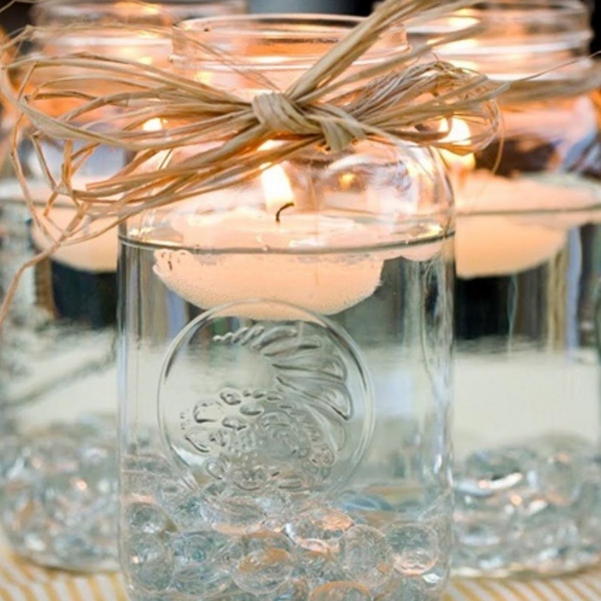 DIY Mason Jar Floating Candles