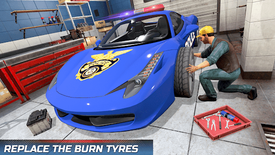 Police Car Mechanic - Police Truck Games 1.0 APK + Mod (Free purchase) for Android