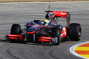 Lewis Hamilton driving the McLaren MP4-25 during winter testing at the Ricardo Tormo Circuit on February 2 2010 in Valencia, Spain.