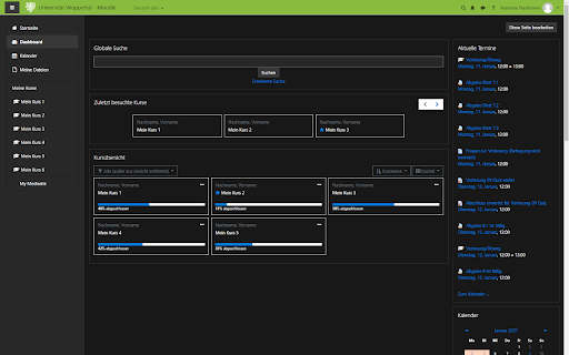 Darkmode für BUW Moodle und Studilöwe