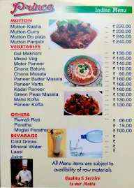 Prince Fast Food Centre menu 4