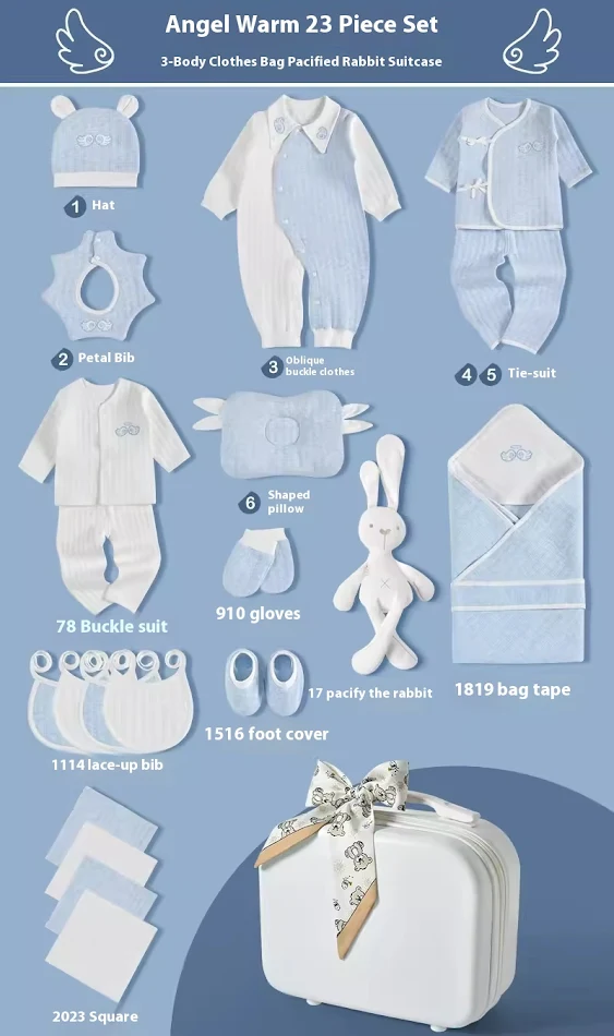 Premium cadeau box voor pasgeborenen Babykleding set Het perfecte cadeau voor een pasgeboren baby Zachte en hoogwaardige kleding voor de baby Comfortabel en veilig